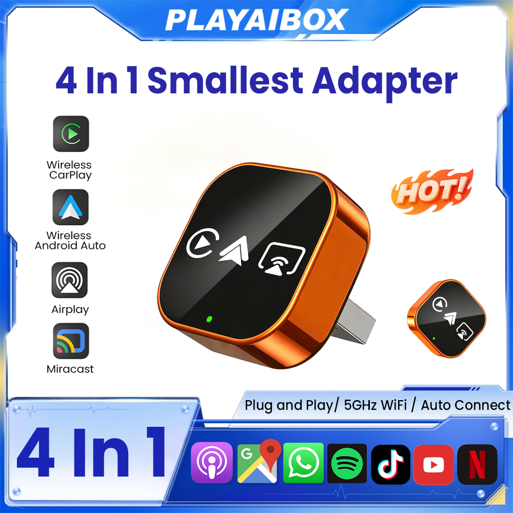 Wifi Smart Plug - 2026 4in1 Adaptor Carplay Nirkabel Terbaru