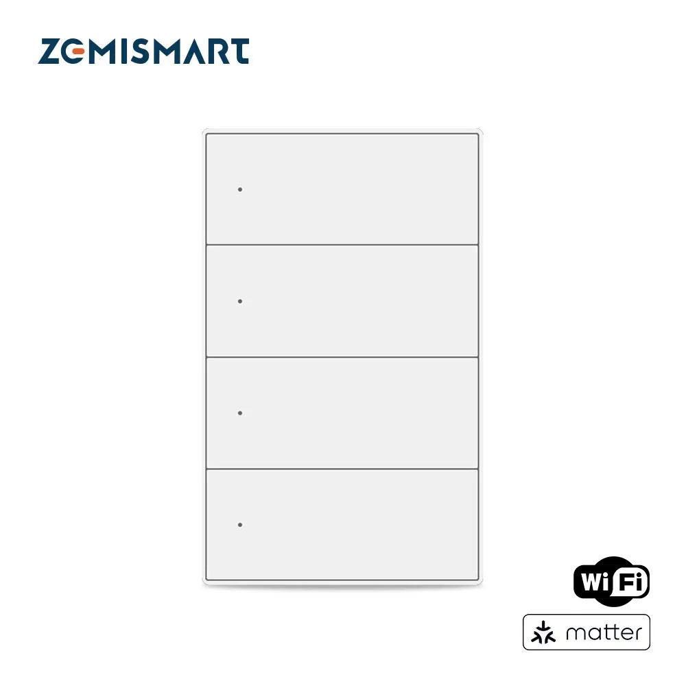 Smart Light Switch Wifi - Zemismart Matter saklar lampu dinding cerdas,