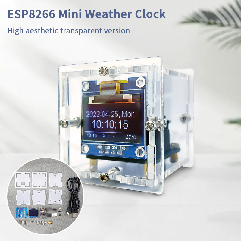 Kit Jam Cuaca Mini ESP8266 Pro - Electronics Project Kit ulasan dan harga