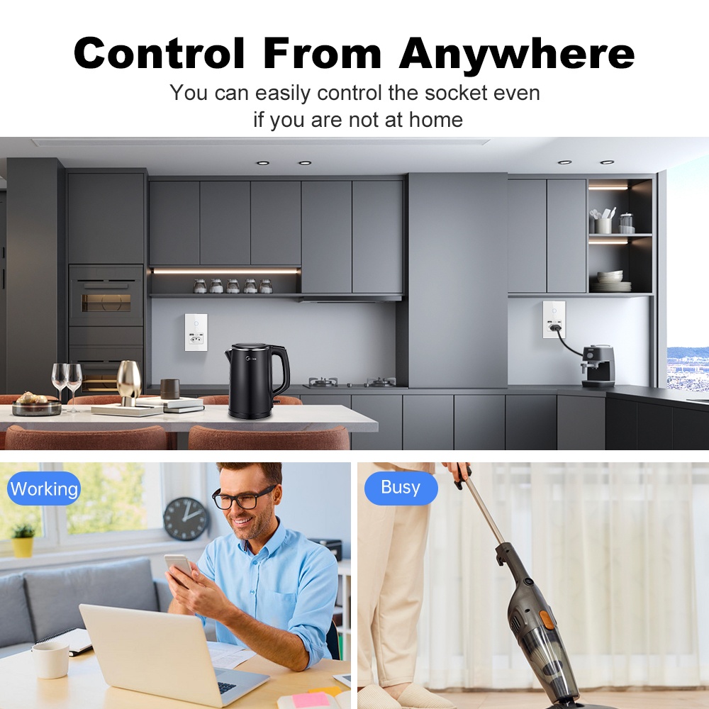 Manhot WiFi 16A Soket Brasil d - Smart Light Switch Wifi ulasan dan harga