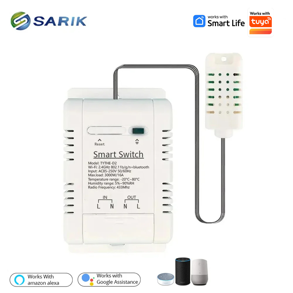 Bekerja dengan Tuya 16A 3000W  - Wifi Thermostat ulasan dan harga